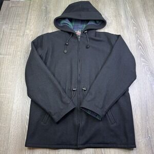 Johnson Woolen Mills Wool Zip Anorak Jacket Made In Vermont Womens Size Medium